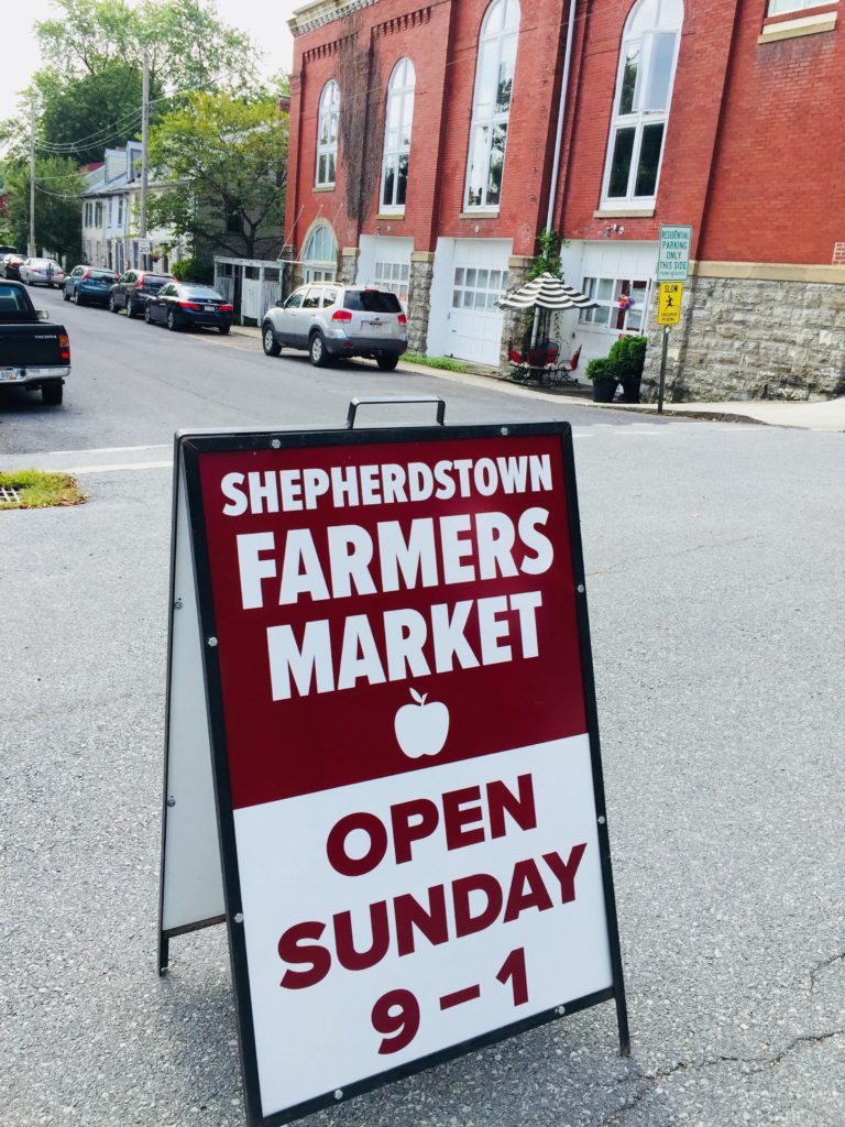 Shepherdstown Farmers Market Sign