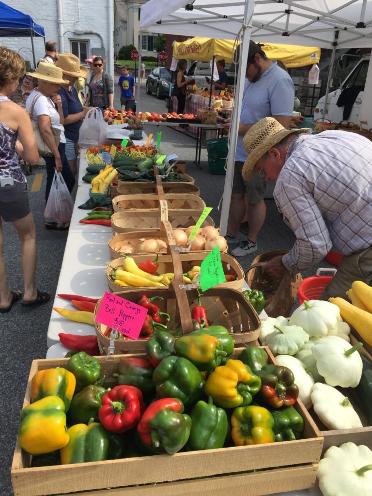 Baskets of Colorful Farm Fresh Produce